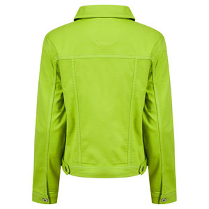 Dernier nouveau 100% coton de haute qualité vert couleur vive mode manteau femmes dames Stretch Denim veste doux coton été - Product Image 2