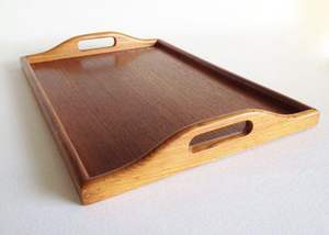 Plateau de service en bois d'acacia rond personnalisable DÉCORATIF pour la cuisine, la maison ou l'hôtel Vaisselle de style classique pour la fête ou le service alimentaire - Product Image 2