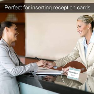 Simple L-Shape 3x2 Inches Acrylic Sign Holder <b>Table</b> Display Stand for Label Price Tags Name <b>Card</b> Holder - Product Image 3