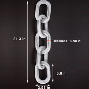 Escultura plateada con forma de cadena de Metal de aluminio fundido de lujo para acentos de tendencia de mesa de exhibición - Product Image 1