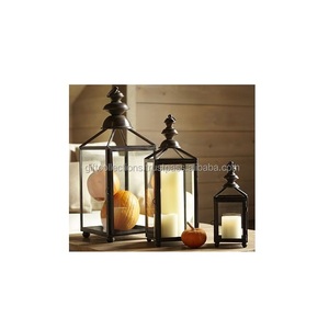 Linterna de vela martillada de Metal y vidrio, diseño de lujo para decoración de fiestas y bodas, superventas - Product Image 2
