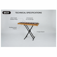 Xylophone d'étude pour étudiants, instrument de musique avec support réglable en hauteur, maillets rigides et sac de transport pour les enseignants en musique et la formation en classe