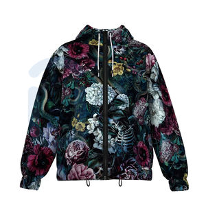 Chaqueta cortavientos de nailon de estilo callejero para hombres y mujeres, blusa deportiva impermeable con cierre de cremallera, Sudadera con capucha para la temporada de primavera - Product Image 2