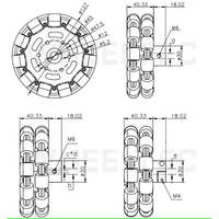 Pneu de voiture robot Omni Wheel - Roue mobile omnidirectionnelle en métal pour kits de robotique DIY