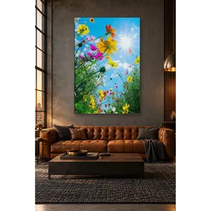 Impression sur toile de fleurs sauvages Fida tendant vers le ciel ensoleillé - Product Image 4