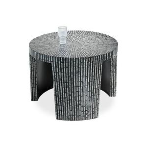 Table basse moderne élégante en bois écologique avec incrustation de nacre, faite à la main, taille et couleur personnalisables, pour la maison, le bureau, le salon - Product Image 2