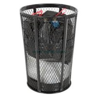 Poubelle faite à la main à usage multiple avec couvercle forme ronde grande poubelle pour le stockage des déchets poubelle galvanisée et poubelle