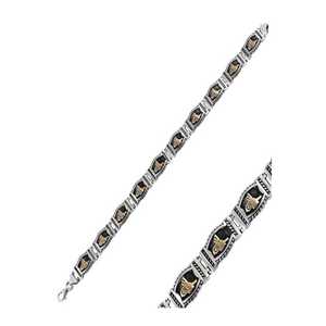 Bracciale da uomo in argento con incisione ottomana Tughra, argento sterling 925, 29,43 grammi - Product Image 1