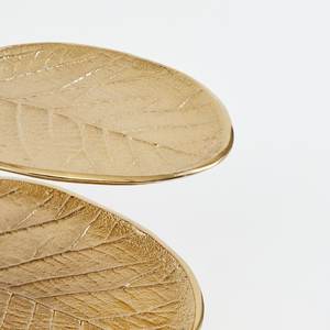 Ensemble de plateaux élégants à feuilles en laiton à double couche, pièce maîtresse décorative idéale pour servir des bonbons aux fruits secs et l'affichage de table - Product Image 2