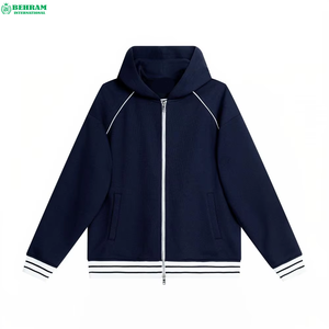 Unisex Heavy Weight Cotton Zip up <b>Hoodie</b> Custom Printed Logo Thermal Wholesale Heavy Weight Premium Zipper Hoodies Men Low Price - Product Image 4
