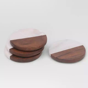 High Quality Set Factory Supply Acacia <b>Coasters</b> With Holder Drink Tea Custom <b>Coasters</b> Shape and Size at Star Crafts India - Product Image 2