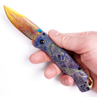 Haut de gamme CNC M390 Tanto lame couteau dossier avec poignée en alliage de titane Logo personnalisé Camping auto-défense OEM/ODM pris en charge