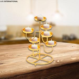 Candelabro de Hierro de 7 Brazos Elegante, Soporte Decorativo de Alambre Metálico para Regalos de Cumpleaños, San Valentín, Navidad y Otros - Product Image 6