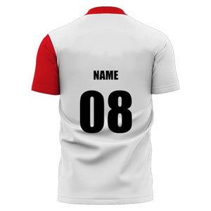 T-shirt de sport personnalisable à main complète Designs Maillot de cricket à motif solide avec tissu tissé et nom d'équipe Uniforme avec logo personnalisé - Product Image 3