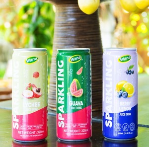 Bebida Espumosa con Sabor a Frambuesa WANA, Certificada por HACCP e ISO, Lata de 320 ml, Bebida Carbonatada Refrescante, Marca OEM ODM - Product Image 3