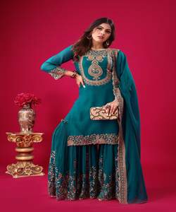 Pakistani Salwar Kameez Sonia <b>Women</b> <b>Dresses</b> Ready Made Ladies <b>Suits</b> Vintage Short Party Wear Eid special <b>women</b> wear - Product Image 3