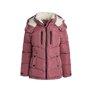 Chaqueta vaquera personalizada al por mayor para hombre, chaqueta acolchada vintage de gran tamaño con capucha, técnica lavada y cremallera para hombre - Product Image 1