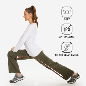 Pantalon cargo taille haute personnalisé pour femmes avec coupe réglable Pantalon à poches multiples de style baggy pour l'extérieur et vêtements décontractés - Product Image 2