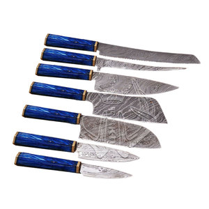 ชุดมีดทำครัวเหล็กดามัสกัสออกแบบได้ตามต้องการมีโลโก้ออกแบบได้ตามต้องการ - Product Image 1