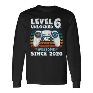 Maglietta a maniche lunghe per il 6° compleanno 2020 per ragazzi, decorazioni per il 6° compleanno, magliette promozionali per figlio di 6 anni - Product Image 1