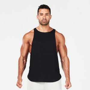 Camiseta sin mangas ligera para hombre al por mayor, ropa de gimnasio transpirable de algodón y poliéster con mangas sin mangas, éxito de ventas - Product Image 1