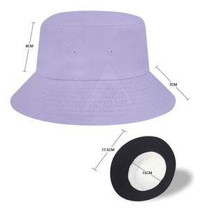 Nouvel arrivage en gros 3D broderie usage quotidien 100% coton imperméable léger couleur unie nouvelle mode unisexe seau chapeaux - Product Image 4
