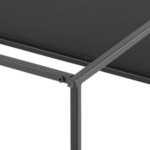 Mesa de Centro Rectangular de Metal Negro Ecológica de Primera Calidad, 2 Niveles, Muebles Modernos Minimalistas para el Hogar, Sala de Estar, Dormitorio - Product Image 5