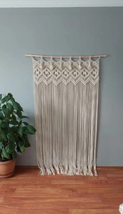 Coustmized <b>Macrame</b> Door <b>Curtain</b> | Large Wedding Backdrop Wall Hanging Tapestry - Product Image 2