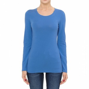 Camiseta transpirable en blanco de Color sólido con estampado de letras y logotipo personalizado elástico de alta calidad, ropa informal de manga corta con cuello redondo para mujer - Product Image 2