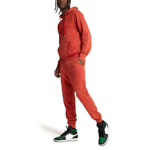 Customized <b>Men</b> Acid <b>Wash</b> Tracksuits Factory OEM Service High Quality Oversized Streetwear Set Screen Printing Logo Tracksuits - Product Image 1