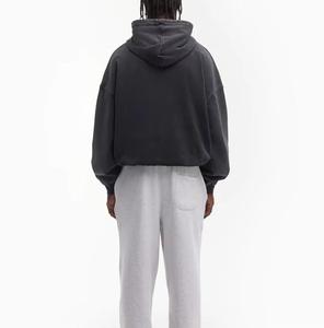 Sudadera con Capucha de Invierno para Hombre, Estilo Urbano, 100% Algodón, Gruesa, Holgada, Desgastada con Ácido, con Cremallera Personalizable - Product Image 6