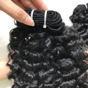 Burmese One Donor Virgin Hair Bundle Raw Black Jerry Curl <b>Toupee</b> for Black Women - Product Image 2