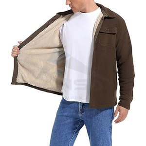 Chaqueta de Invierno para Hombre, Forrada de Sherpa, con Botones, Gruesa, con Múltiples Bolsillos, de Polar - Product Image 4