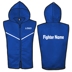 Conjunto de Camiseta sin Mangas, Chaqueta con Capucha y Pantalones Cortos de Satén, Color Sólido, Transpirable, para Entrenamiento de Boxeo en Verano - Product Image 1