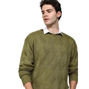 Suéter de Punto Personalizado con Logotipo para Hombre, Manga Larga, Cuello Redondo, Diseño Sólido, Ropa de Invierno - Product Image 2