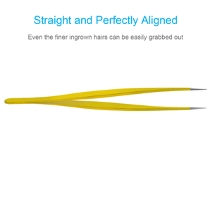 Pinzas para cejas de acero inoxidable amarillo de etiqueta privada de alta calidad con punta de volumen puntiaguda Belleza y herramientas - Product Image 2