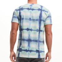 Camisetas personalizadas con efecto tie-dye para hombre, artículo de moda urbana para el verano, transpirable, de secado rápido, tejido de punto, 100% algodón, cuello redondo.