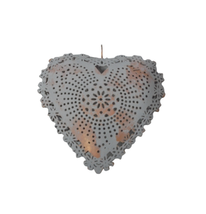 Venta al por mayor a granel decorativo colgante corazón blanco con cobre Anti pared decoración corazón para boda y Navidad decoración hecha a mano - Product Image 2
