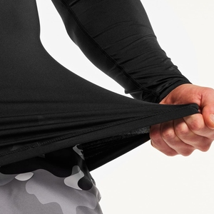 Latest Design <b>Compression</b> Custom Long Sleeve rash guard <b>Shirt</b> breathable comfortable <b>black</b> color Rash Guard Men's - Product Image 5