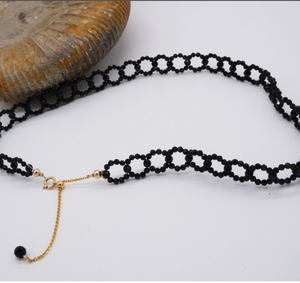 Handmade, Macrame <b>Chain</b>, Extension Beaded Pendant Necklace Choker Laying Necklaces <b>Chain</b> Anniversary Gifts for Mom Lover - Product Image 2