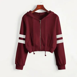 Sudaderas con capucha y sudaderas con cremallera para mujer, sudaderas con cremallera de algodón de gran tamaño personalizadas, empresa de fabricación 100%, sudaderas con cremallera, Sudadera con capucha para mujer - Product Image 4