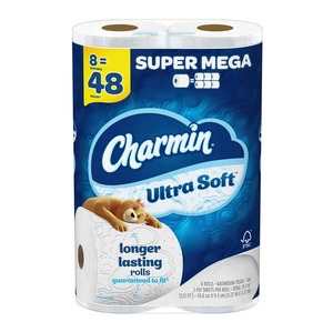 Charmin-Ultra Soft <b>Toilet</b> <b>Paper</b>, 24 Mega <b>Rolls</b> = 96 Regular <b>Rolls</b> - Product Image 3