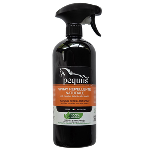 Spray répulsif naturel Pequus 1000ml Anti-mouches, anti-mouches équestres, anti-insectes Fabriqué en Italie 100% naturel et écologique - Product Image 1