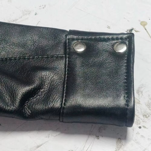 Expédition immédiate Veste bomber en cuir de vache véritable pour homme Coupe classique Style motard Unisexe Hiver Col montant Logo avant solide Style urbain - Product Image 5