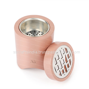 Nouveau brûleur d'encens rond Mubkhar Bakhoor avec base en bois, design écologique en bois de santal pour cadeaux de Ramadan et décoration de parfum d'intérieur - Product Image 2