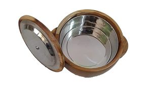Élégant récipient en bois pour roti, structure durable, conçu pour une utilisation quotidienne dans la cuisine indienne, fabriqué à la main. - Product Image 5