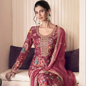 Robe de mariée exclusive nouvelle collection Salwar Kameez avec Duptta pour le travail de broderie en tenue de festival à un prix abordable - Product Image 1