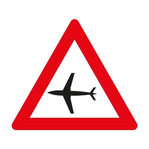 Panneau de signalisation aéroportuaire haute visibilité T-17 pour vols basse altitude, pliable et autoportant - Product Image 1