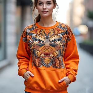 Sweatshirts personnalisés avec impression par sublimation, vêtements de sport décontractés, manches longues, pulls à impression graphique, pour femmes - Product Image 1