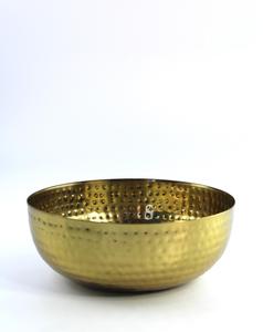 Impex Designs - Utensilios de Cocina de Metal, Cubiertos de Cocina, Tazón de Metal Martillado, Tamaño 14 x 14 Pulgadas, Artesanos Indios, Pedidos al por Mayor - Product Image 1